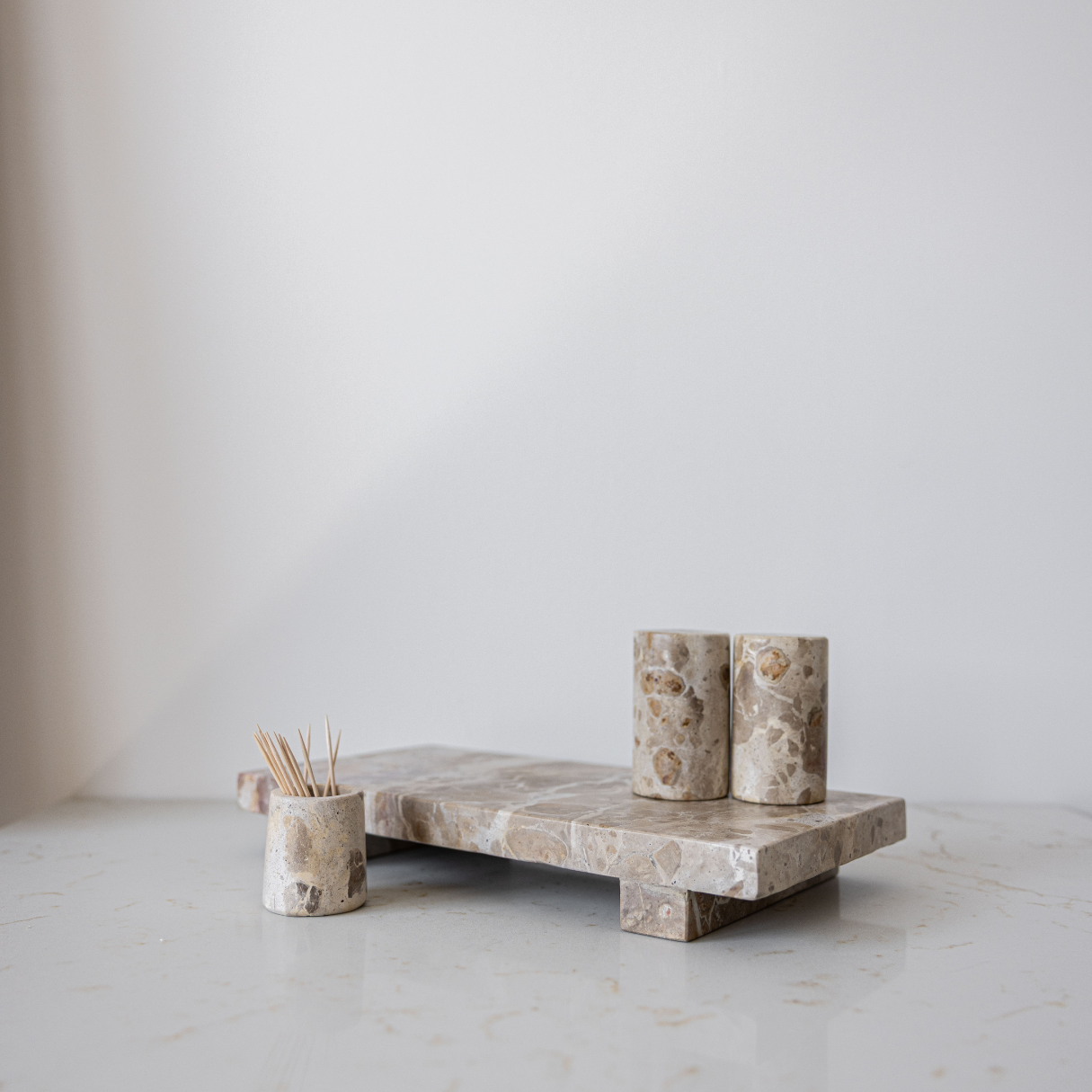 Chocolate Marble Toothpick Holder | By Luxe B Co.