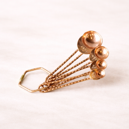 Copper Hammered Measuring Spoons By Luxe B Co.
