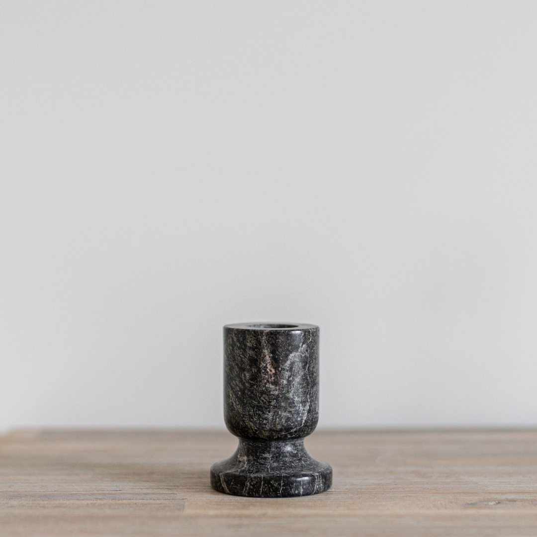 Emerald Marble Tapered Candle Holder | By Luxe B Co.