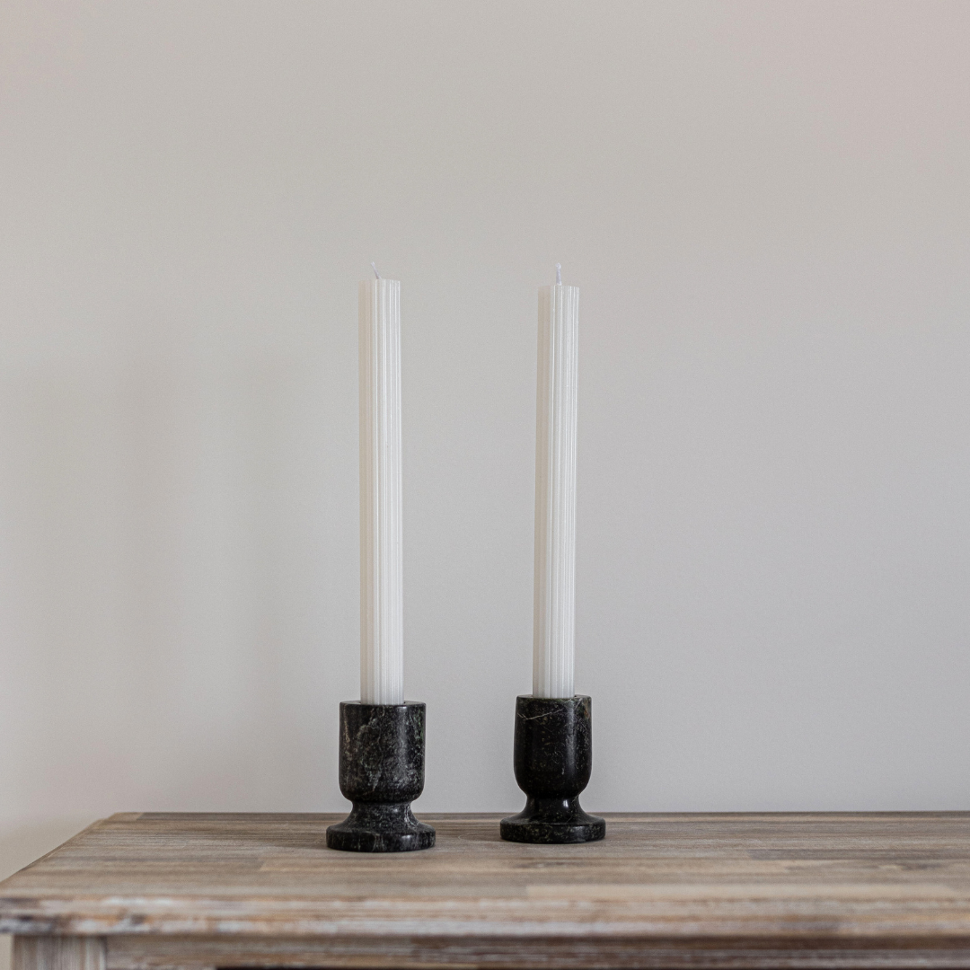 Emerald Marble Tapered Candle Holder | By Luxe B Co.