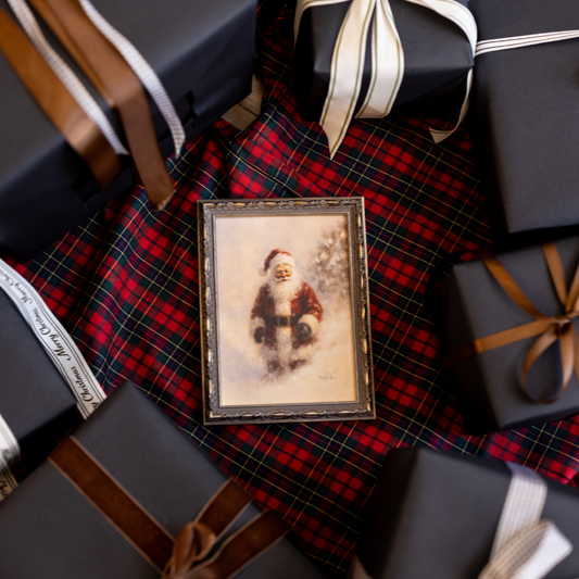 Father Christmas | Silver Crown Leaf Framed Art