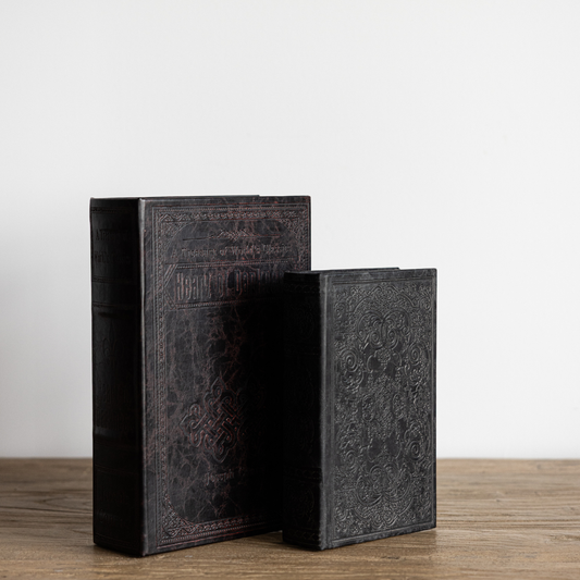 Faux Leather Storage Book Boxes | By Luxe B Co.