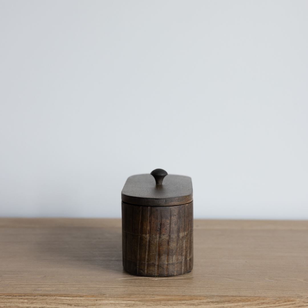 Fluted Mango Wood Box | By Luxe B Co.