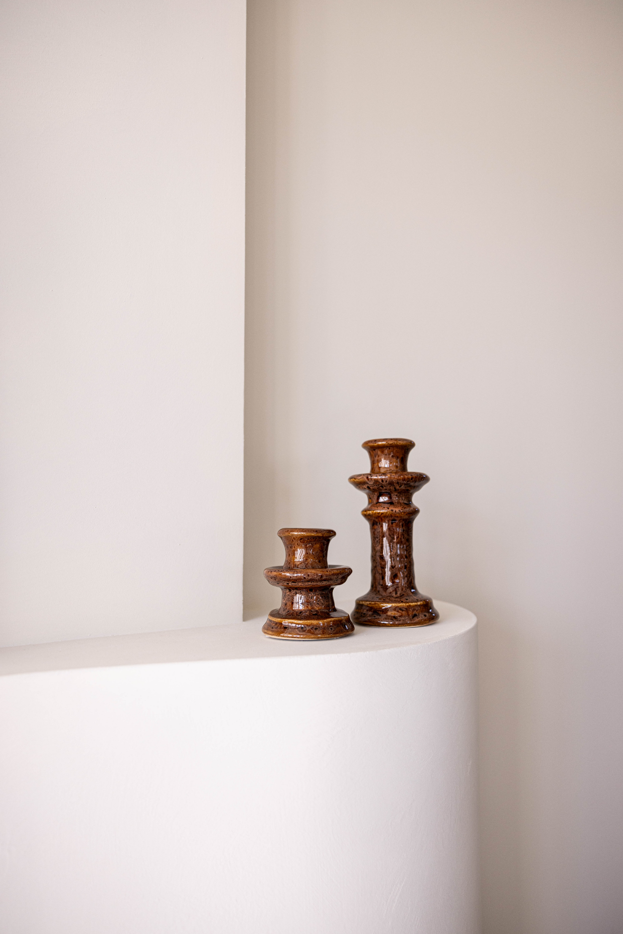 Gingerbread Ceramic Candle Holder | By Luxe B Co.