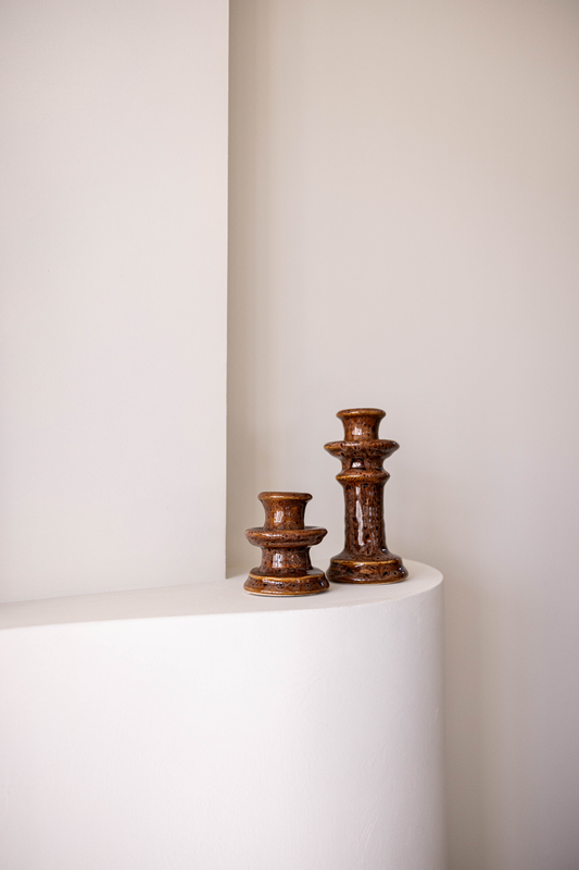 Gingerbread Ceramic Candle Holder | By Luxe B Co.