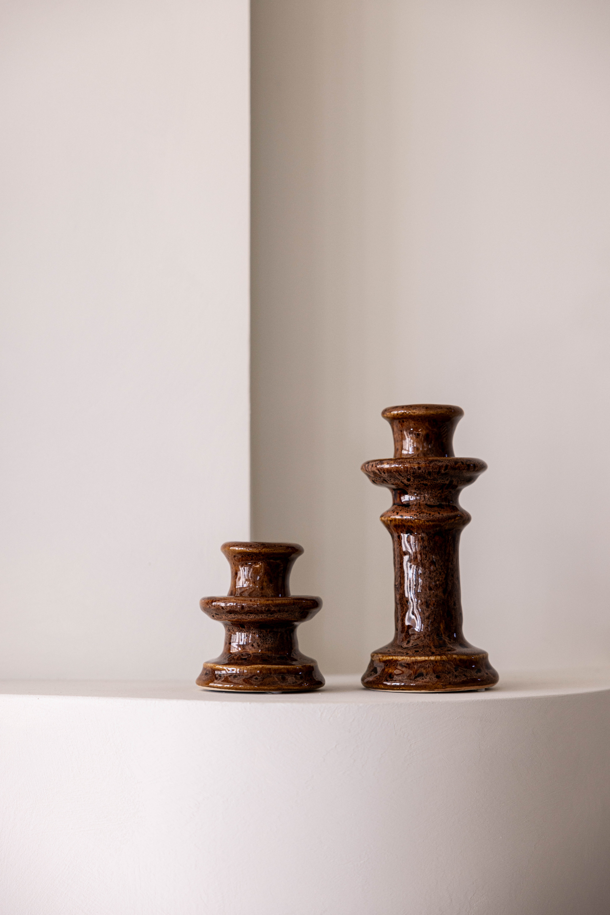 Gingerbread Ceramic Candle Holder | By Luxe B Co.