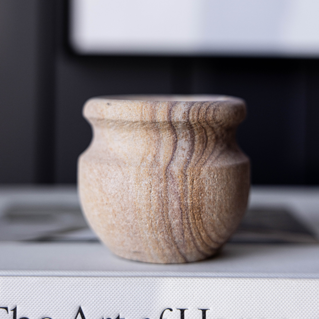Hand Carved Soapstone Pot | By Luxe B Co.