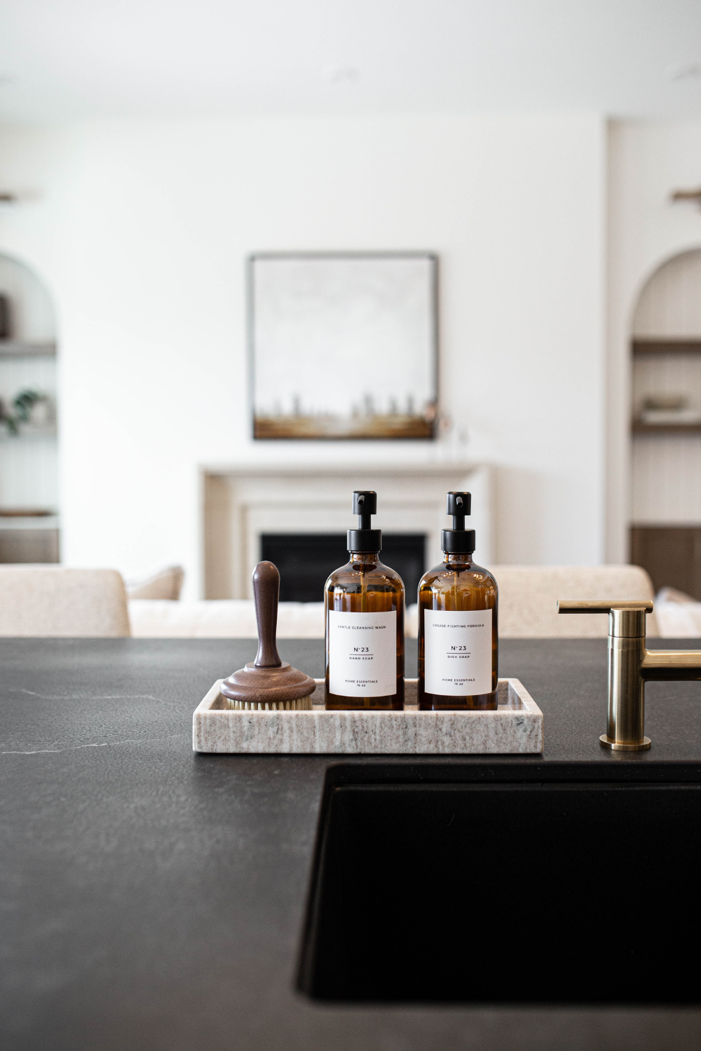 Hand Soap & Dish Soap Glass Amber Bottles | Luxe B Co.