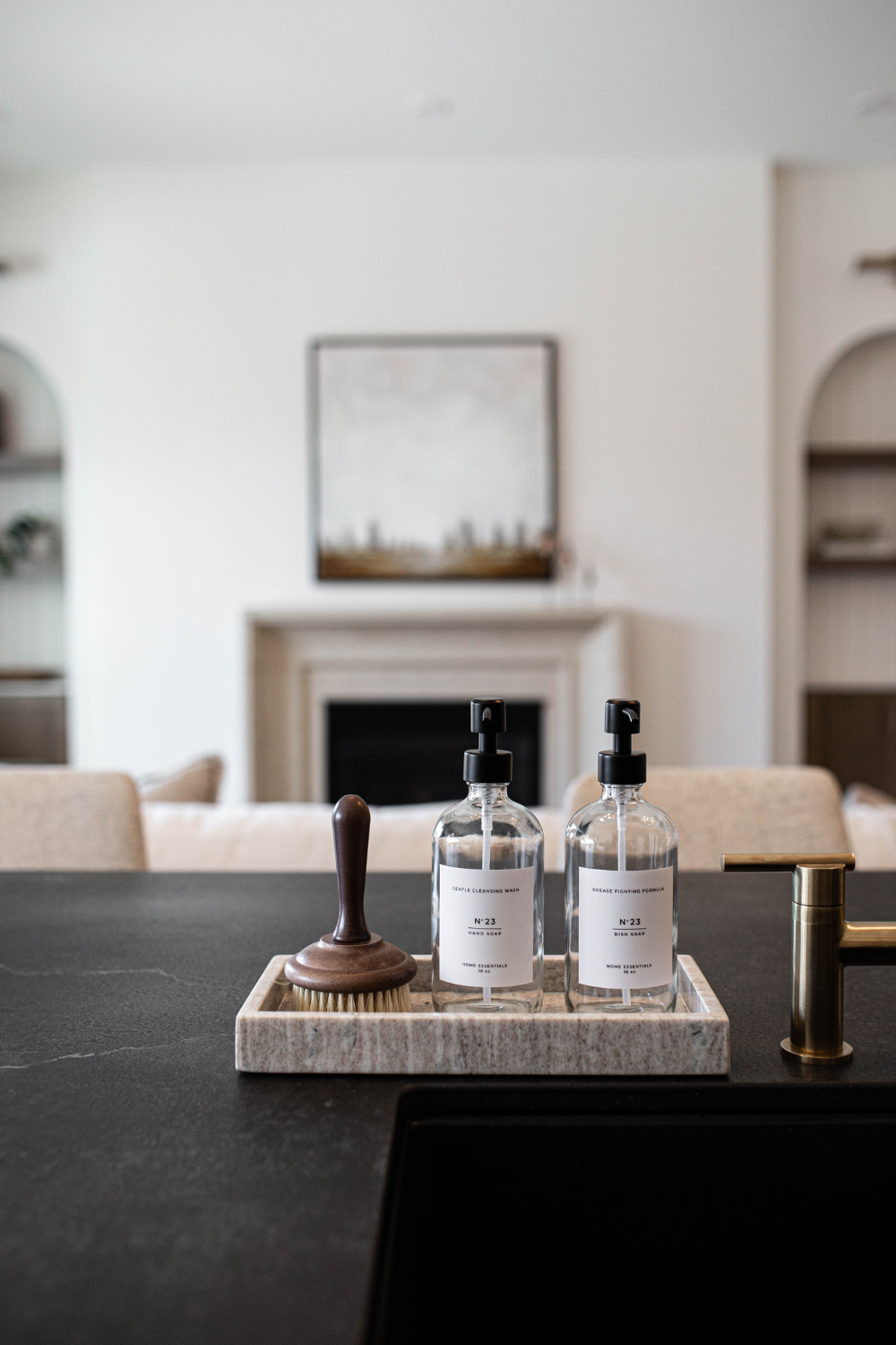 Hand Soap & Dish Soap Glass Clear Bottles | By Luxe B Co.