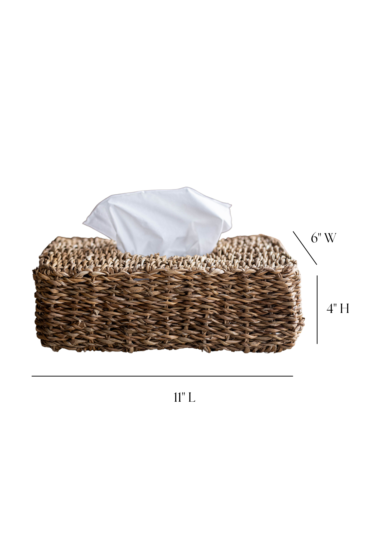Seagrass Tissue Box Cover | By Luxe B Co.