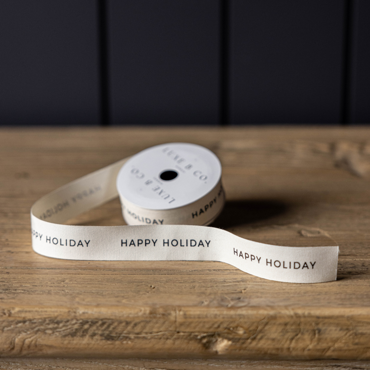 Happy Holiday Ribbon Holiday Decor | By Luxe B Co.