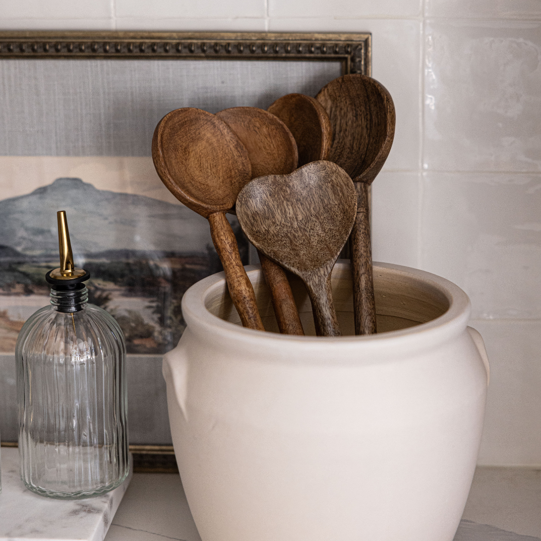 Heart Shaped Mango Wood Spoon | By Luxe B Co.