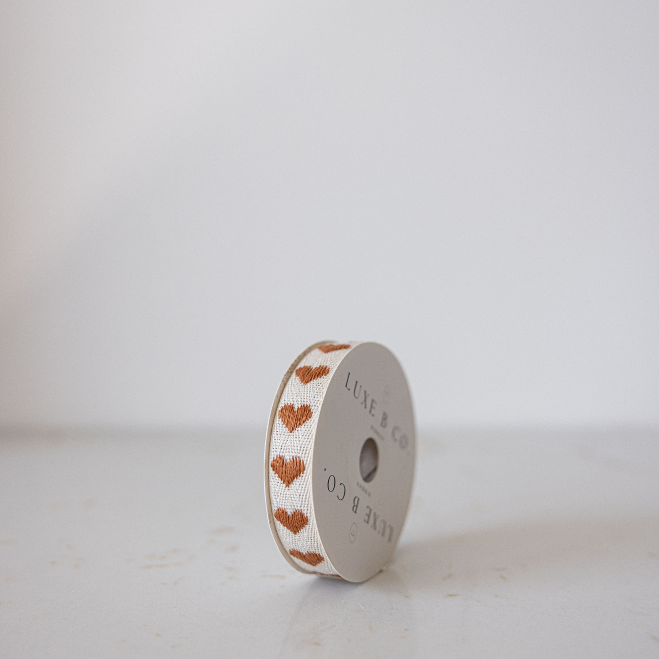 Brown Hearts Woven Ribbon | By Luxe B Co.