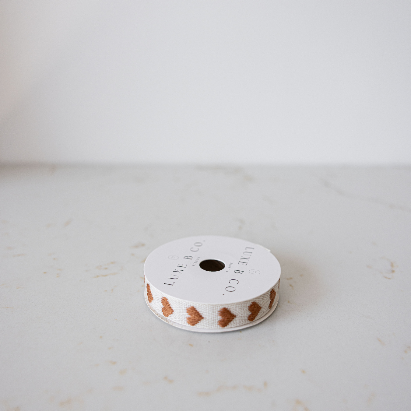 Brown Hearts Woven Ribbon | By Luxe B Co.