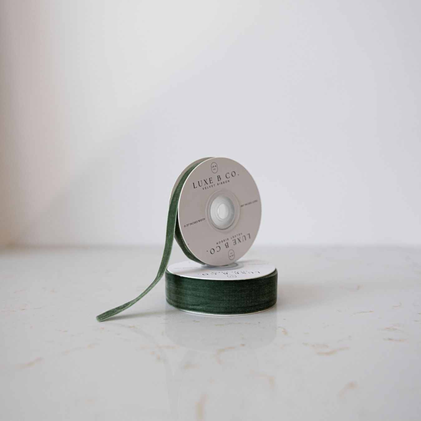 Forest Green Velvet Ribbon Holiday Decor | By Luxe B Co.