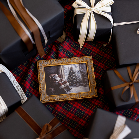 Holiday Eve | Antique Inspired Brass Heirloom Framed Art