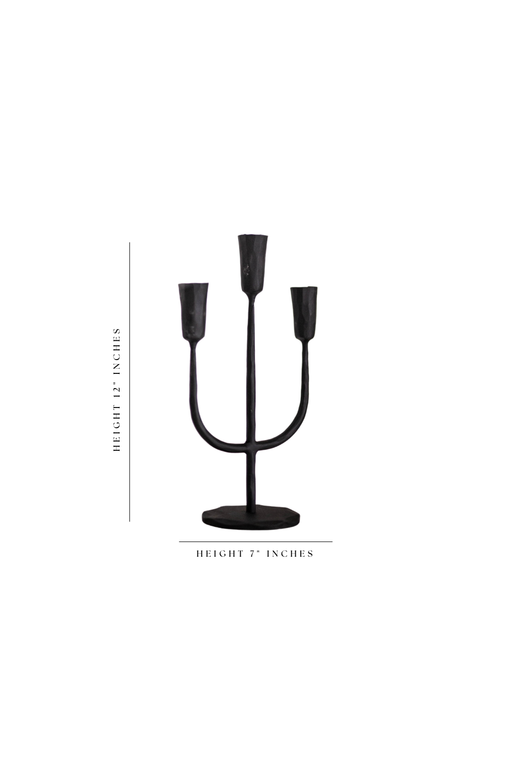 Iron 3 Arm Candelabra Small | By Luxe B Co.