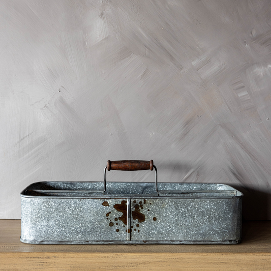 Iron Wooden Handle Garden Trug | By Luxe B Co.