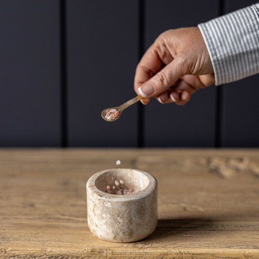 Leopard Marble Salt Cellar With Spoon | By Luxe B Co.