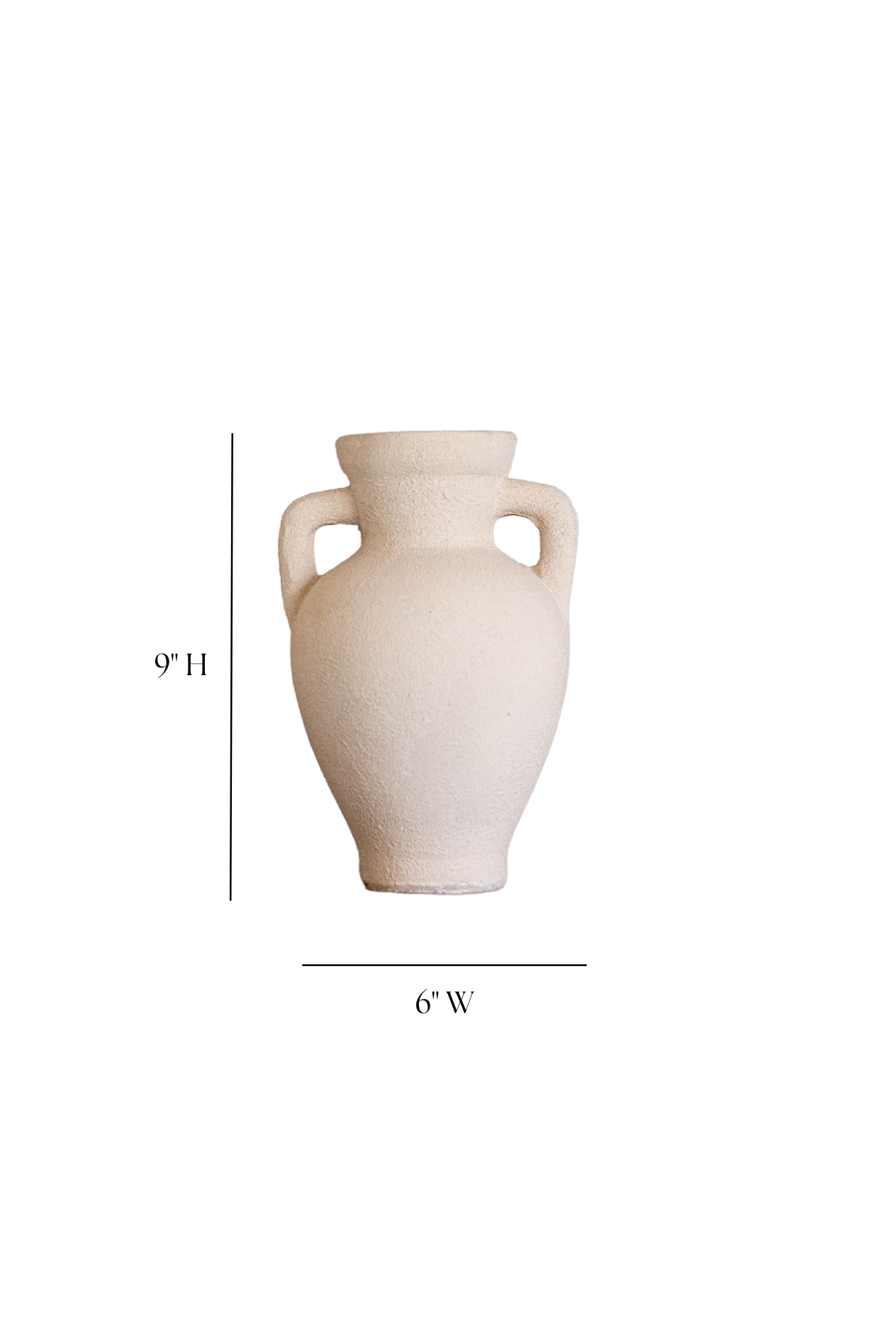 Lesbos Cream Urn Vase With Handles - Luxe B Co