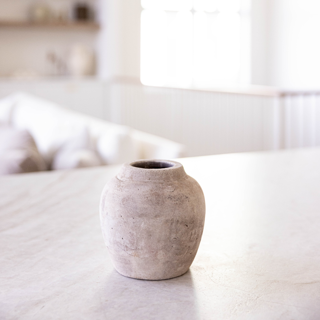 Lucas Light Wash Round Vase | By Luxe B Co.