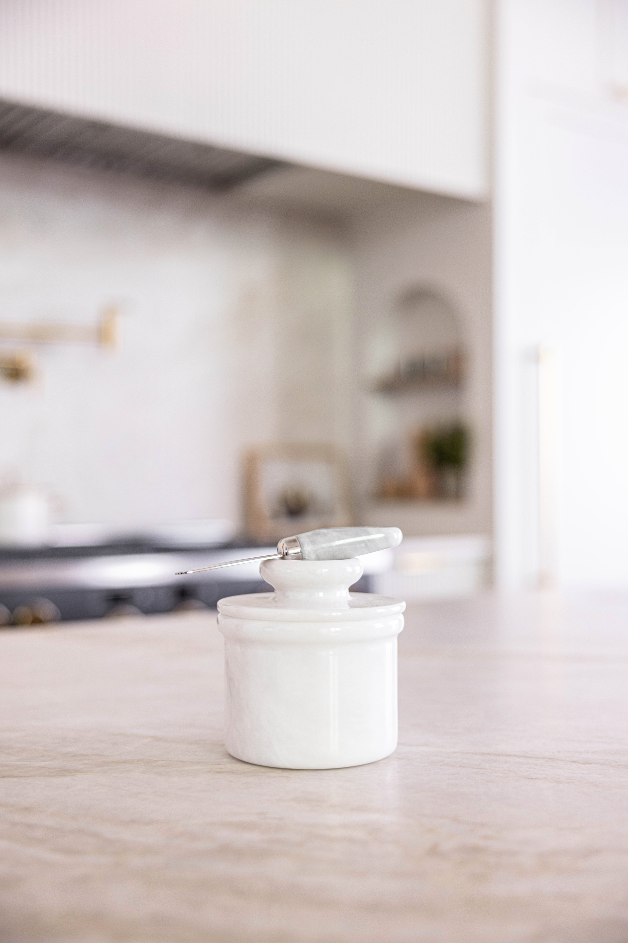 Marble Butter Bell w/ Knife | By Luxe B Co.