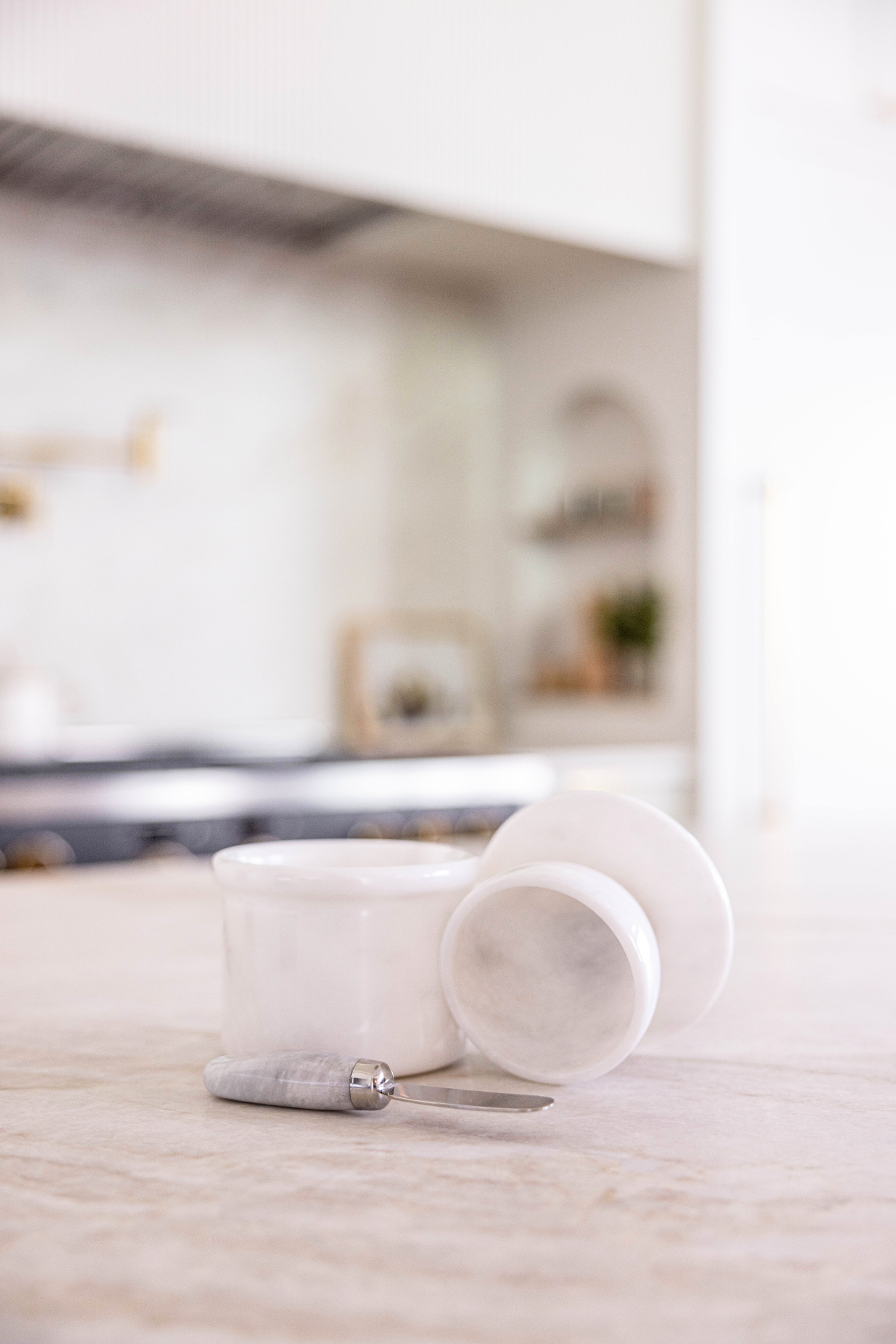 Marble Butter Bell w/ Knife | By Luxe B Co.