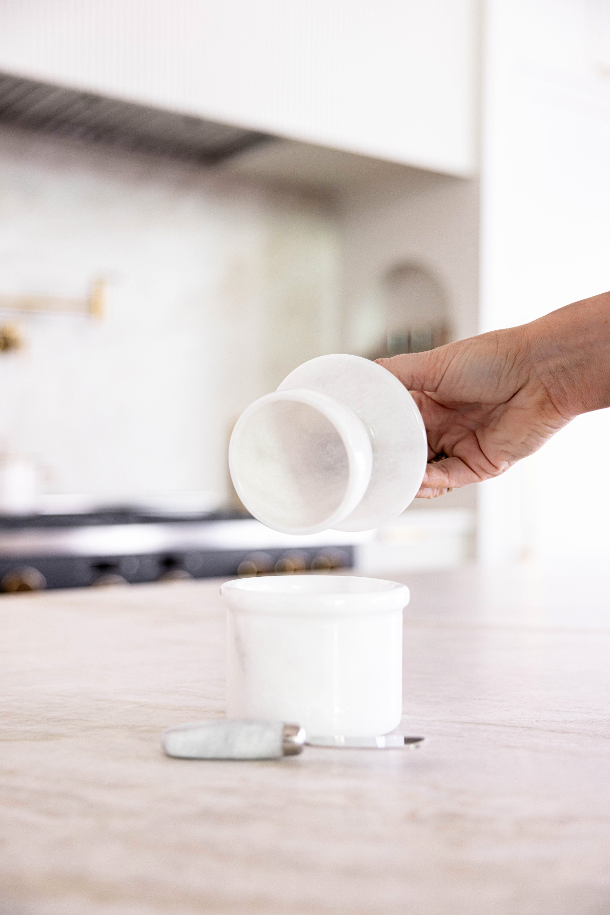 Marble Butter Bell w/ Knife | By Luxe B Co.
