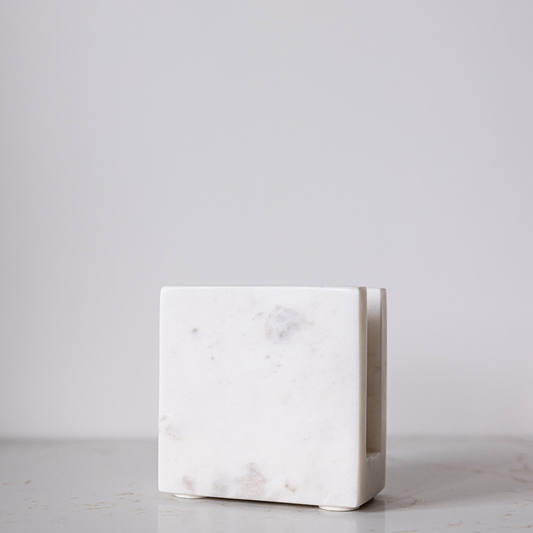 White Marble Napkin Holder | By Luxe B Co.