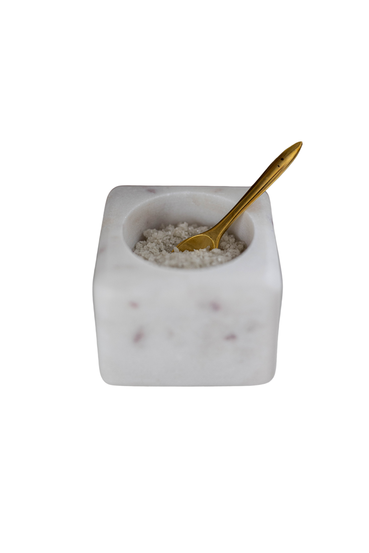 Marble Pinch Pot & Brass Spoon | By Luxe B Co.