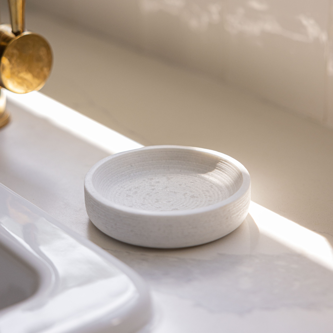 Marble Soap & Brush Holder | By Luxe B Co.