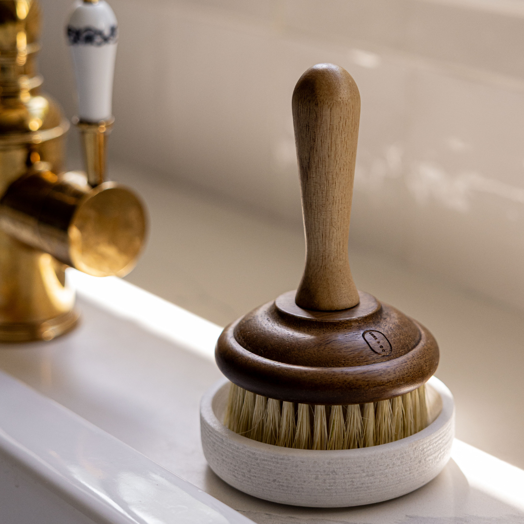 Marble Soap & Brush Holder | By Luxe B Co.