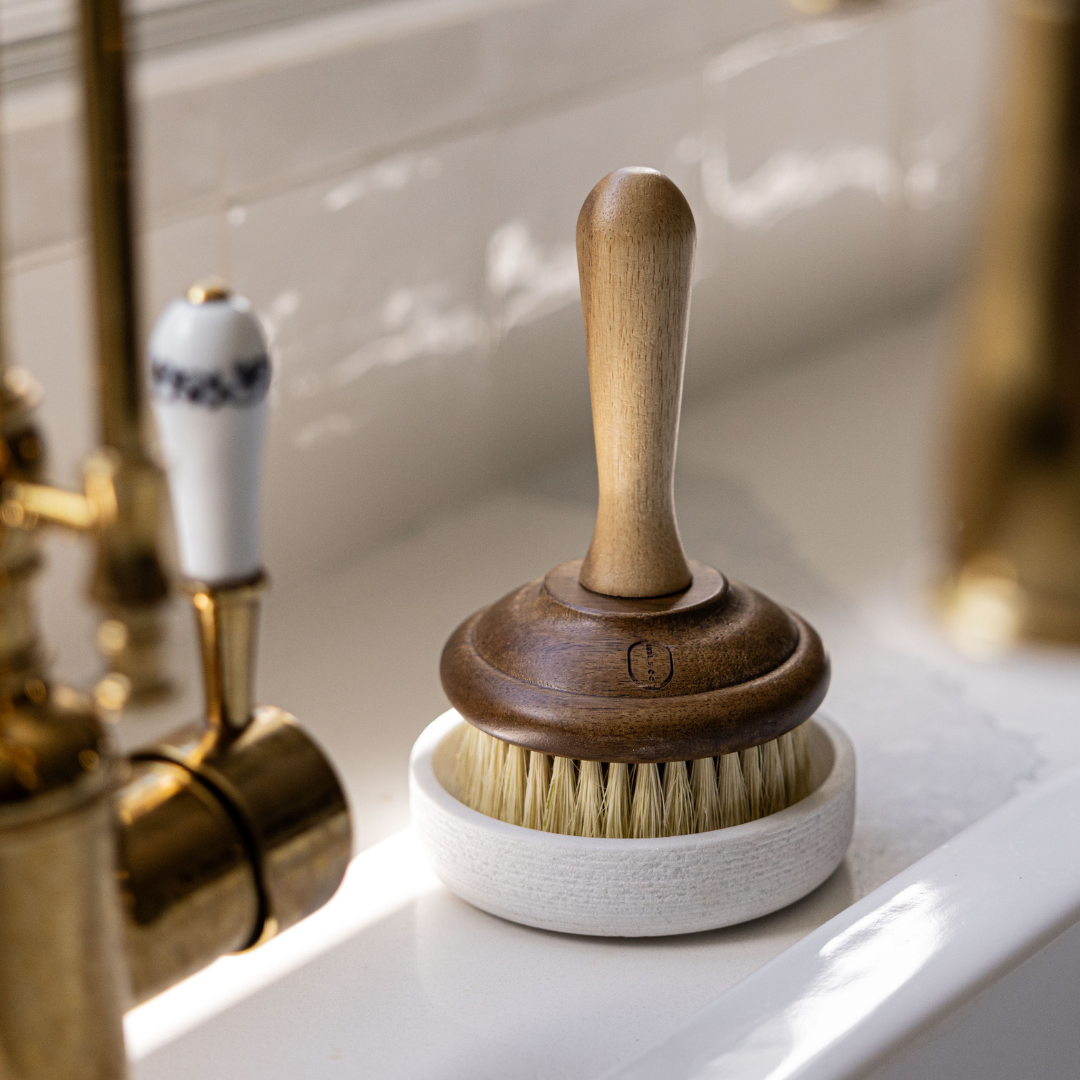 Marble Soap & Brush Holder | By Luxe B Co.