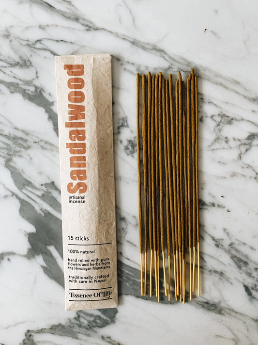 Natural Artisanal Sandalwood Incense | By Luxe B Co