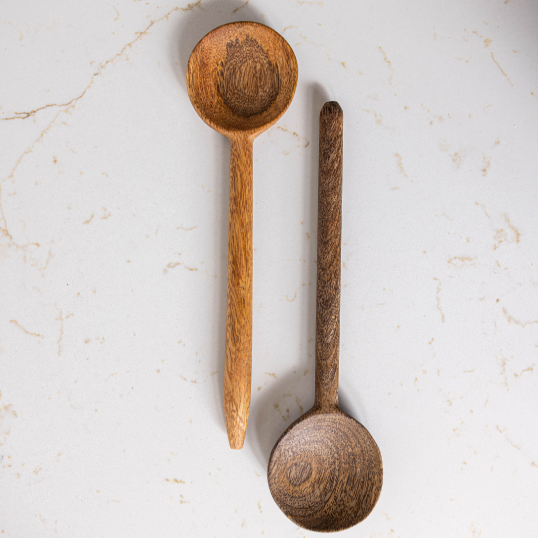 Natural Mango Wood Spoons Set | By Luxe B Co
