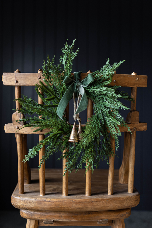 Norfolk & Cypress Pine Mixed Wreath 12" - Luxe B Co
