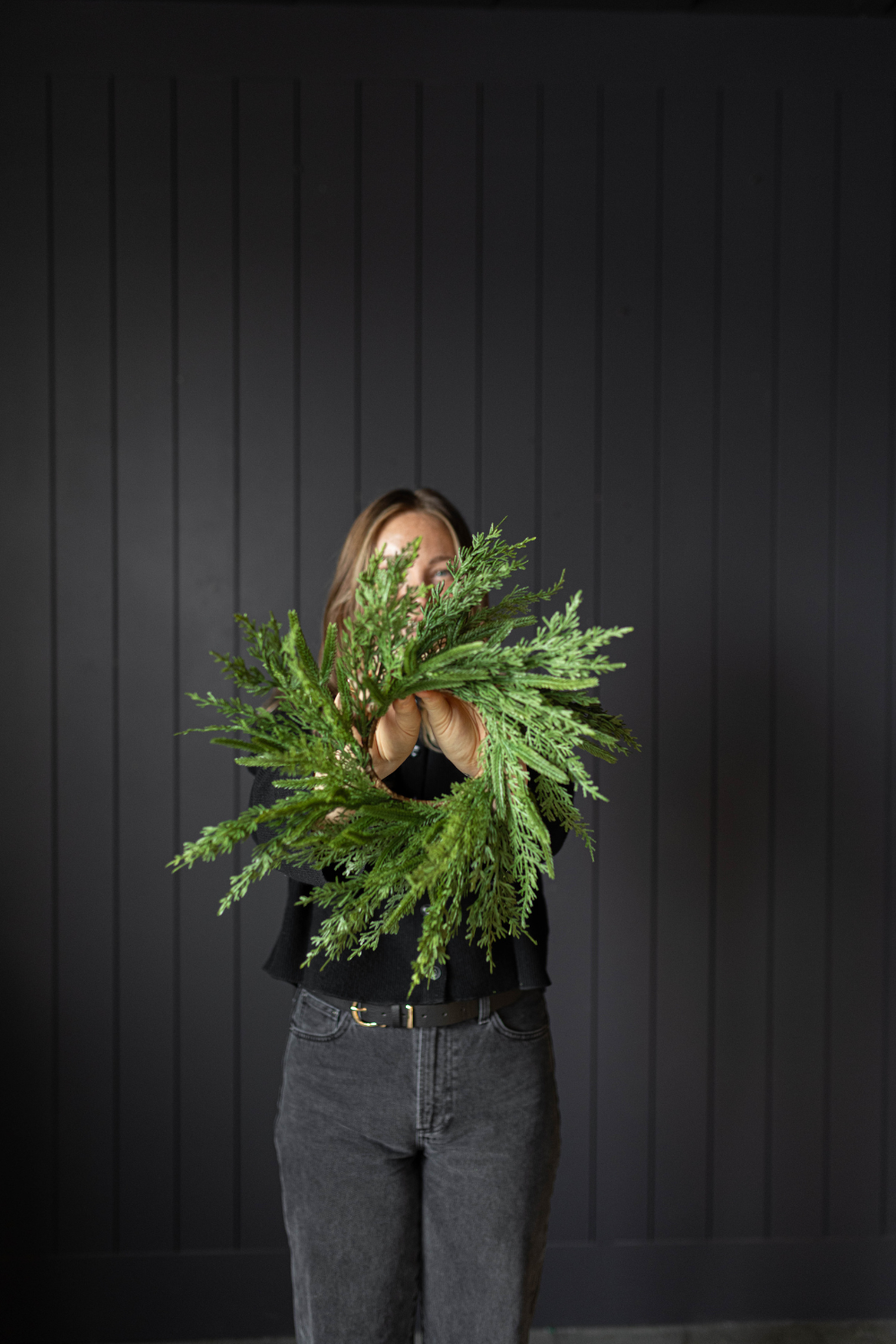 Norfolk & Cypress Pine Mixed Wreath 12" - Luxe B Co