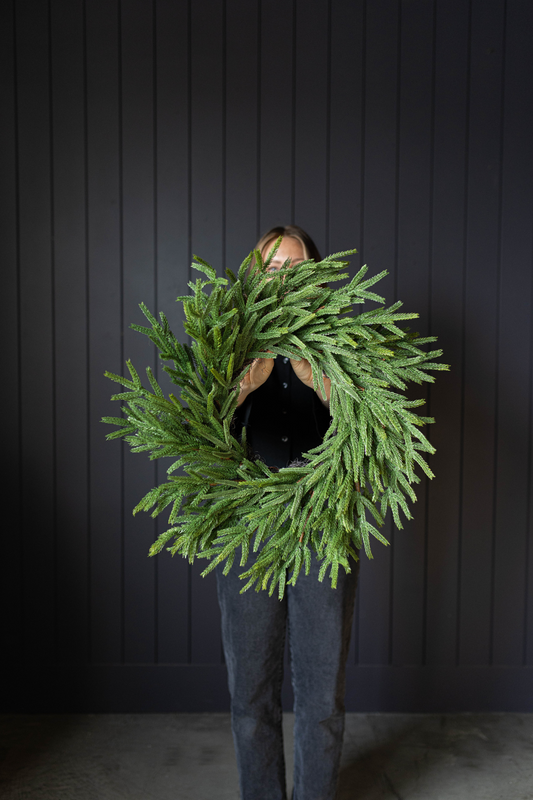Norfolk Pine Real Touch Wreath 24" - Luxe B Co