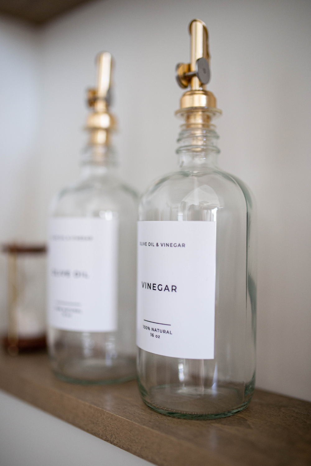 Olive & Vinegar Glass Clear Bottles | Luxe B Co