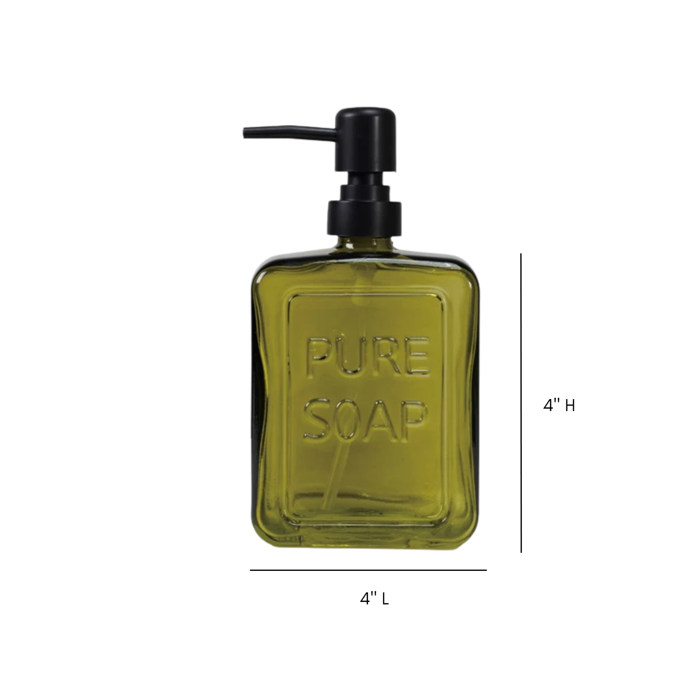 Olive Green Soap Dish Dispenser | By Luxe B Co.