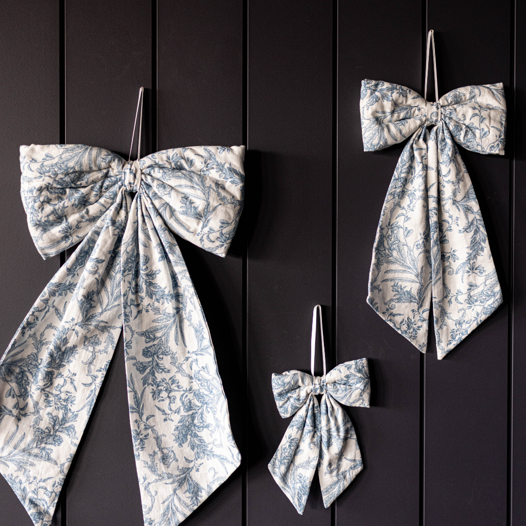 Star Toile Baby Blue Bows - Luxe B Co