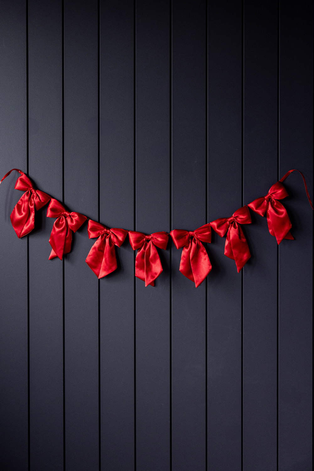 Red Satin Bow Garland | By Luxe B Co.