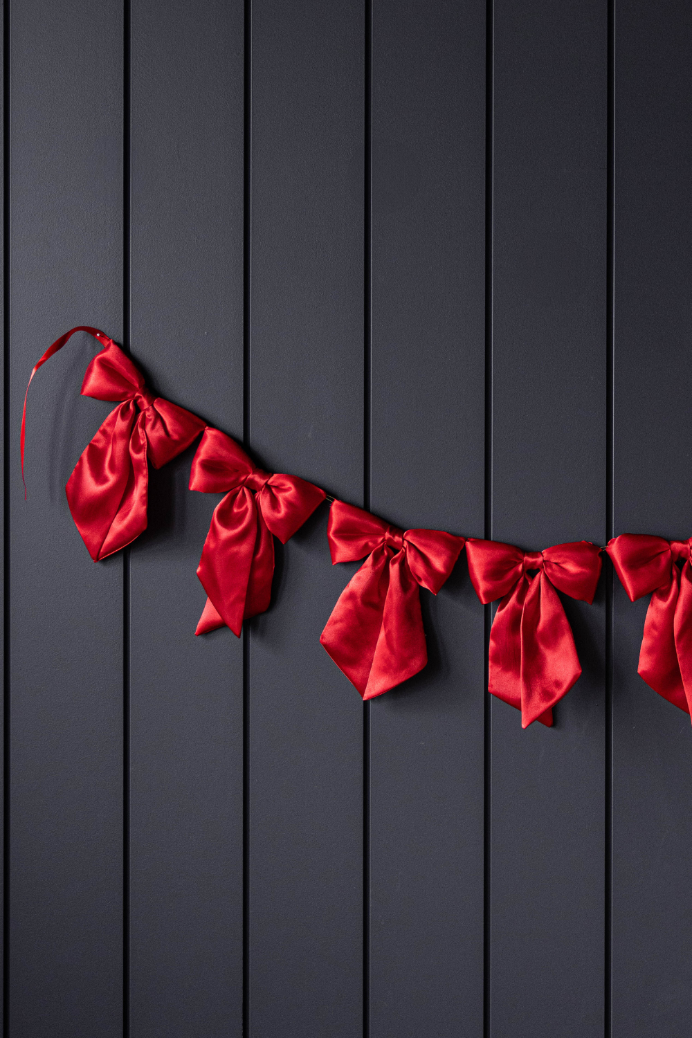Red Satin Bow Garland | By Luxe B Co.