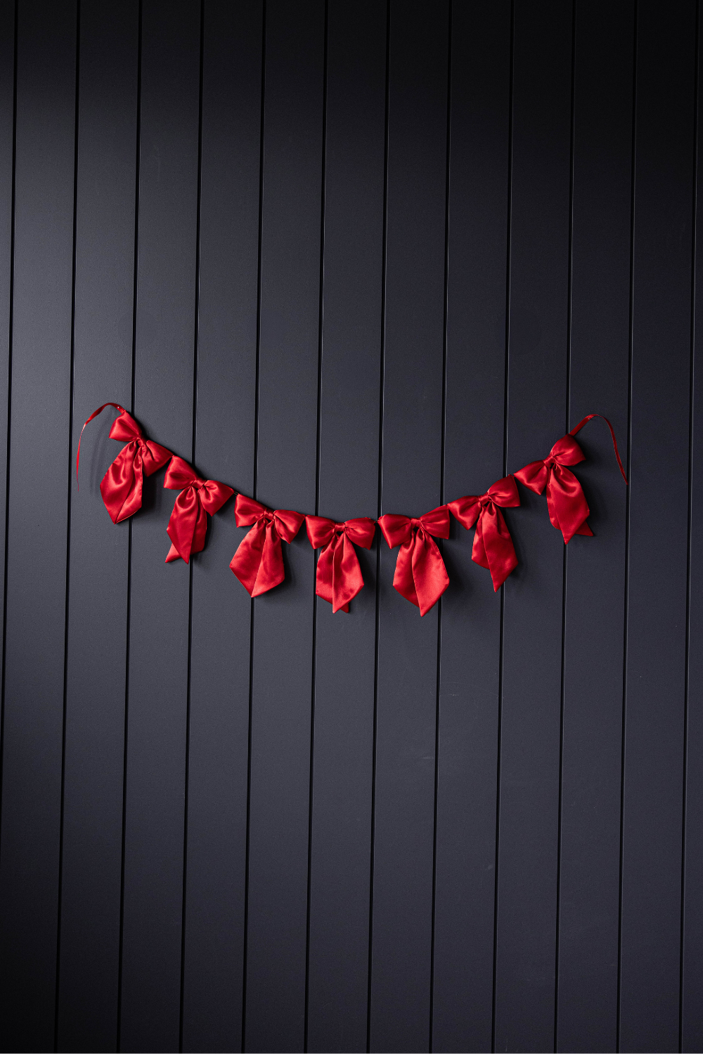 Red Satin Bow Garland | By Luxe B Co.
