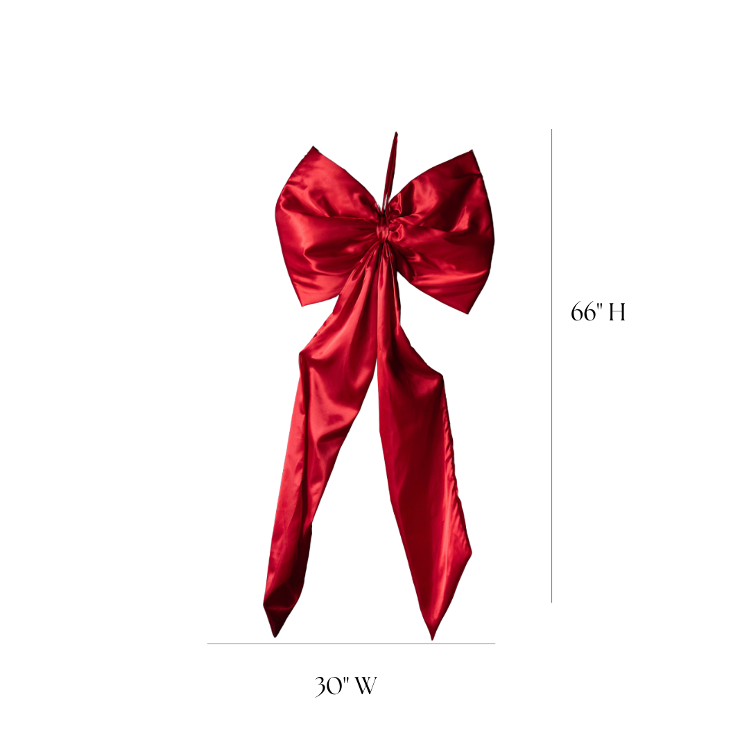 Oversized Red Satin Bow | By Luxe B Co.