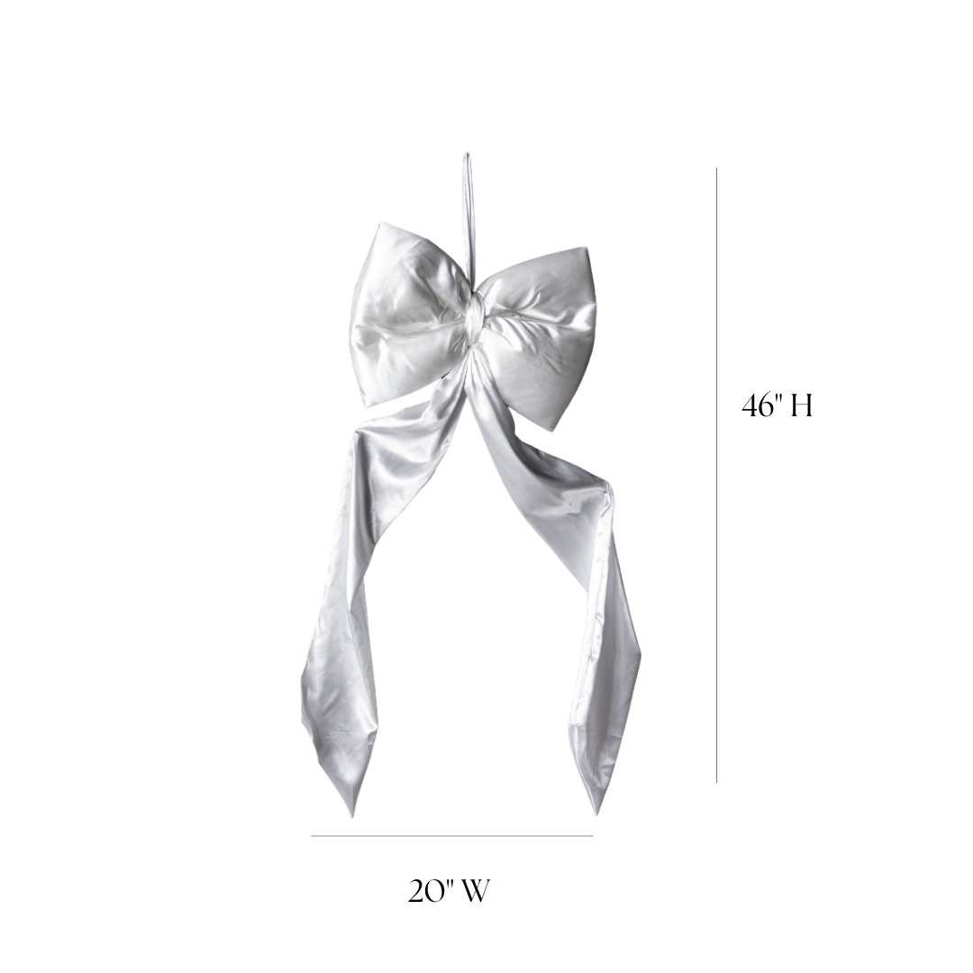 Oversized White Satin Bow | By Luxe B Co.