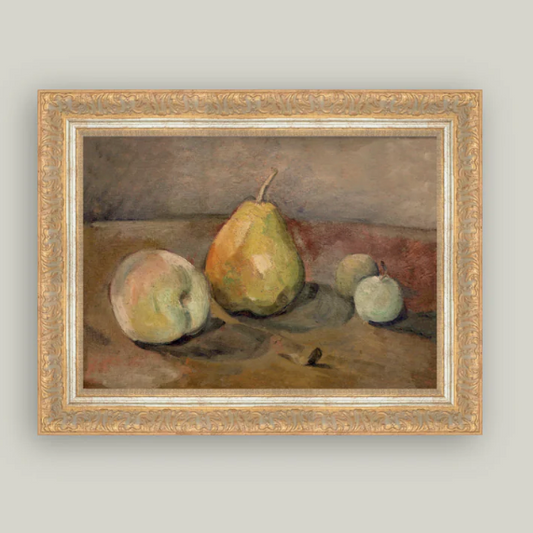 Pears and Apples Framed Antique Inspired Art | By Luxe B Co.