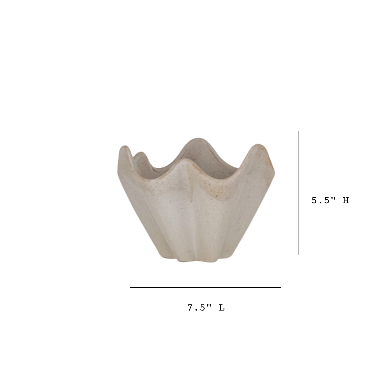 Pleated Stoneware Bowl | By Luxe B Co.