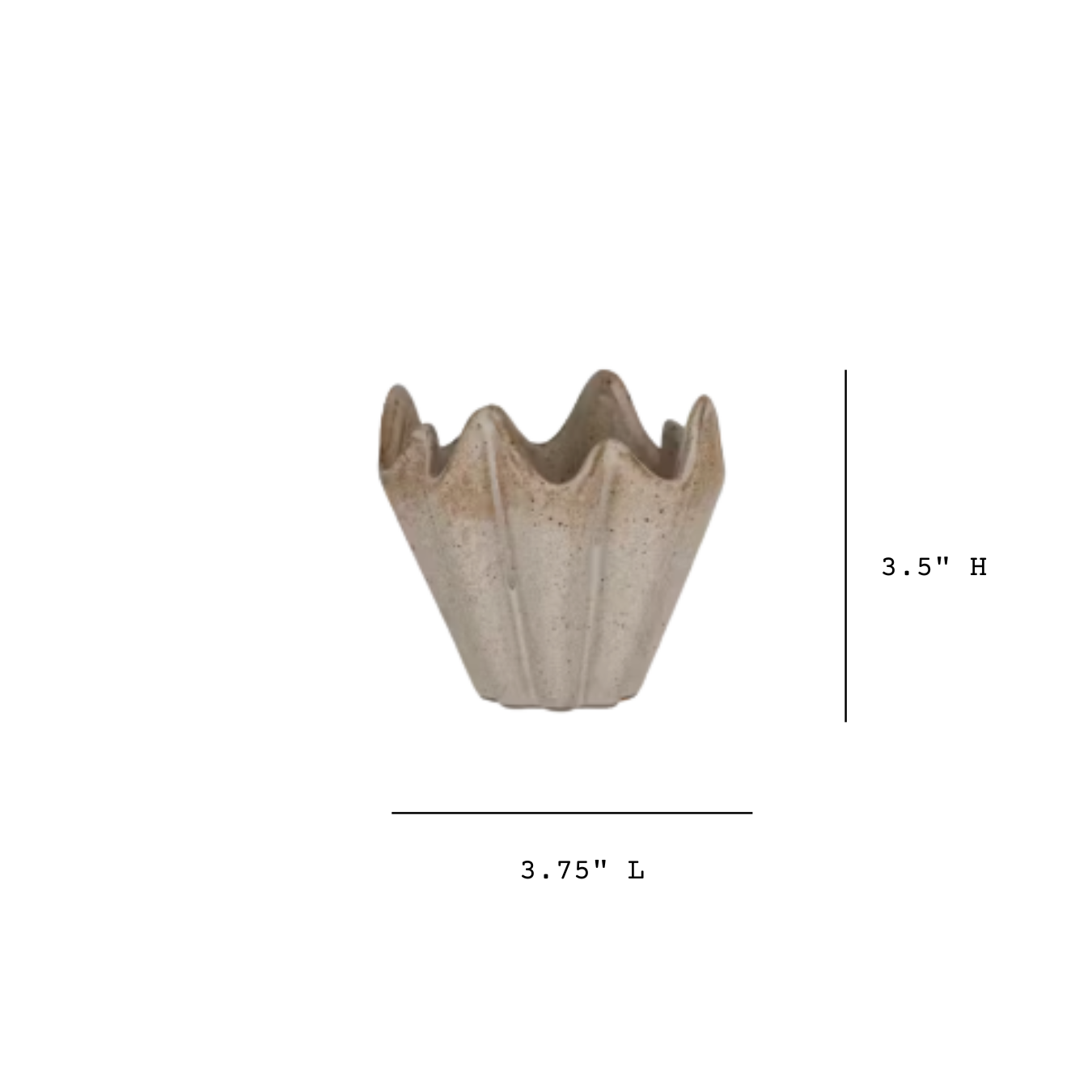 Pleated Stoneware Bowl | By Luxe B Co.