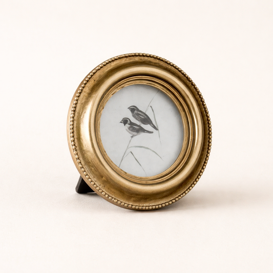 Round Resin Beaded Photo Frame | By Luxe B Co.